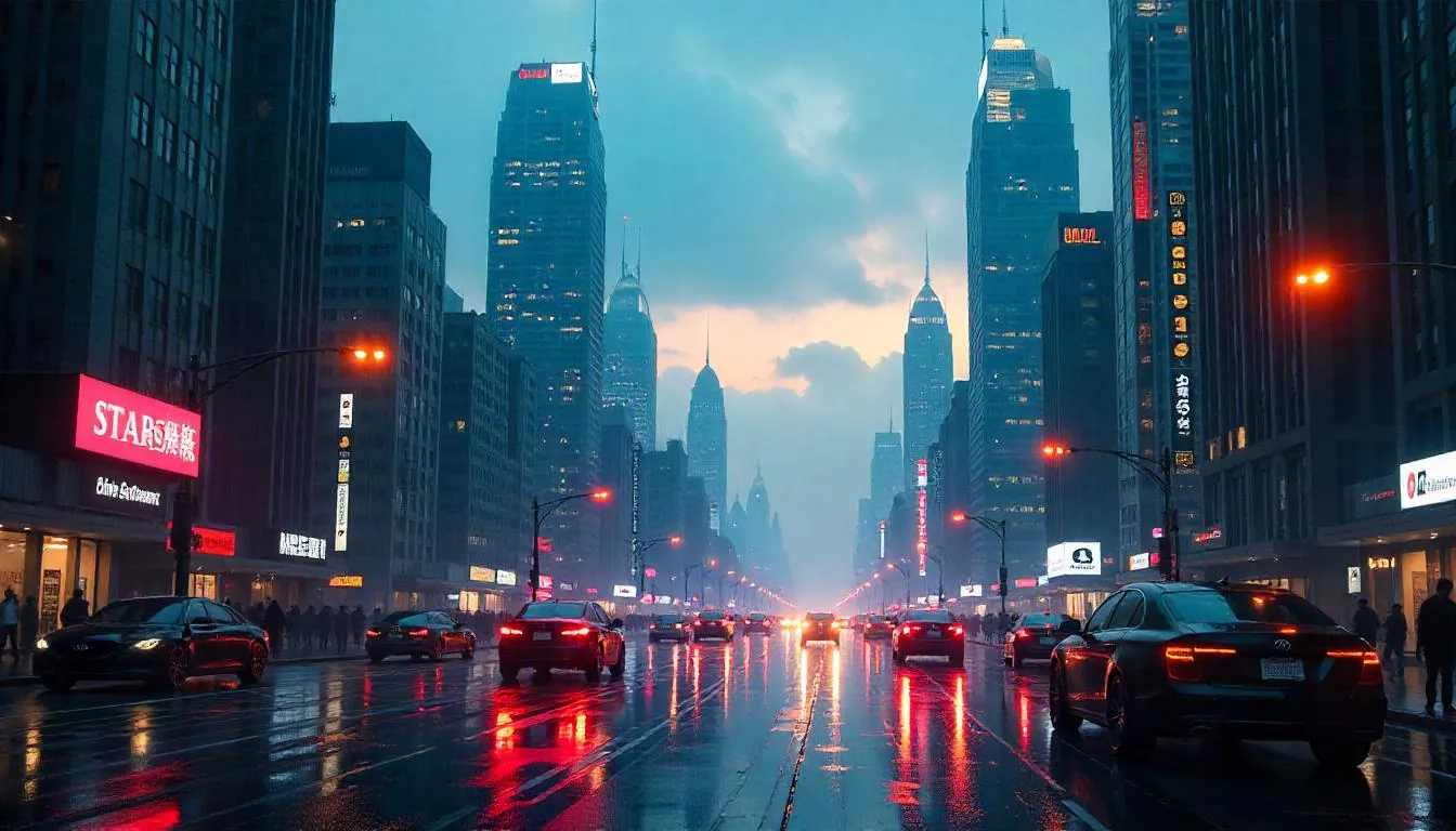 Puesto de avanzada tecnocrático con estructuras futuristas